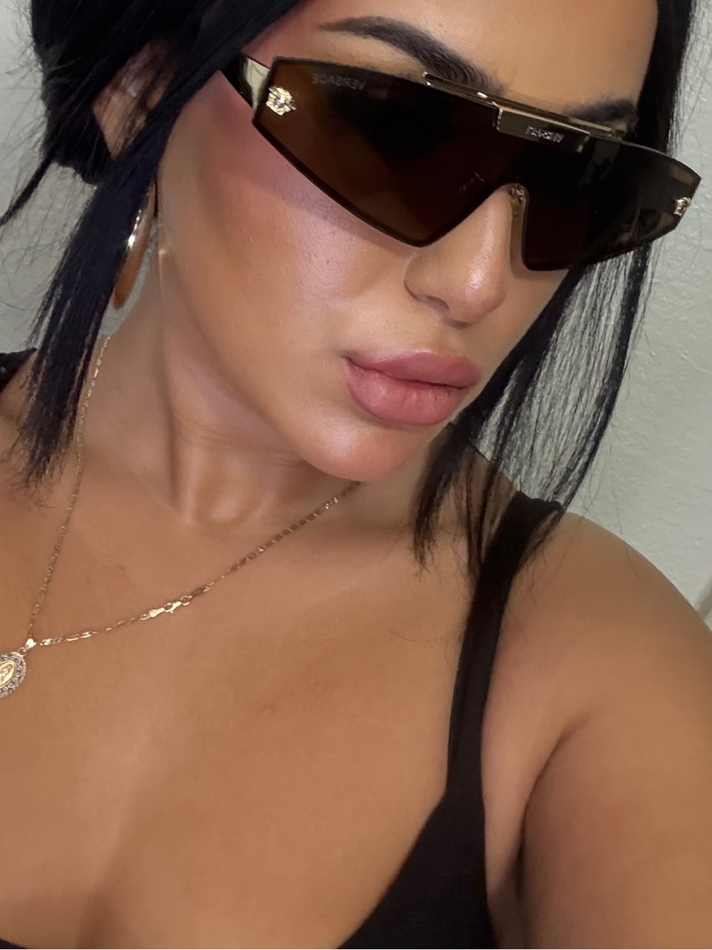 Women's Oversized Shield Sunglasses - Brown Gradient Lenses